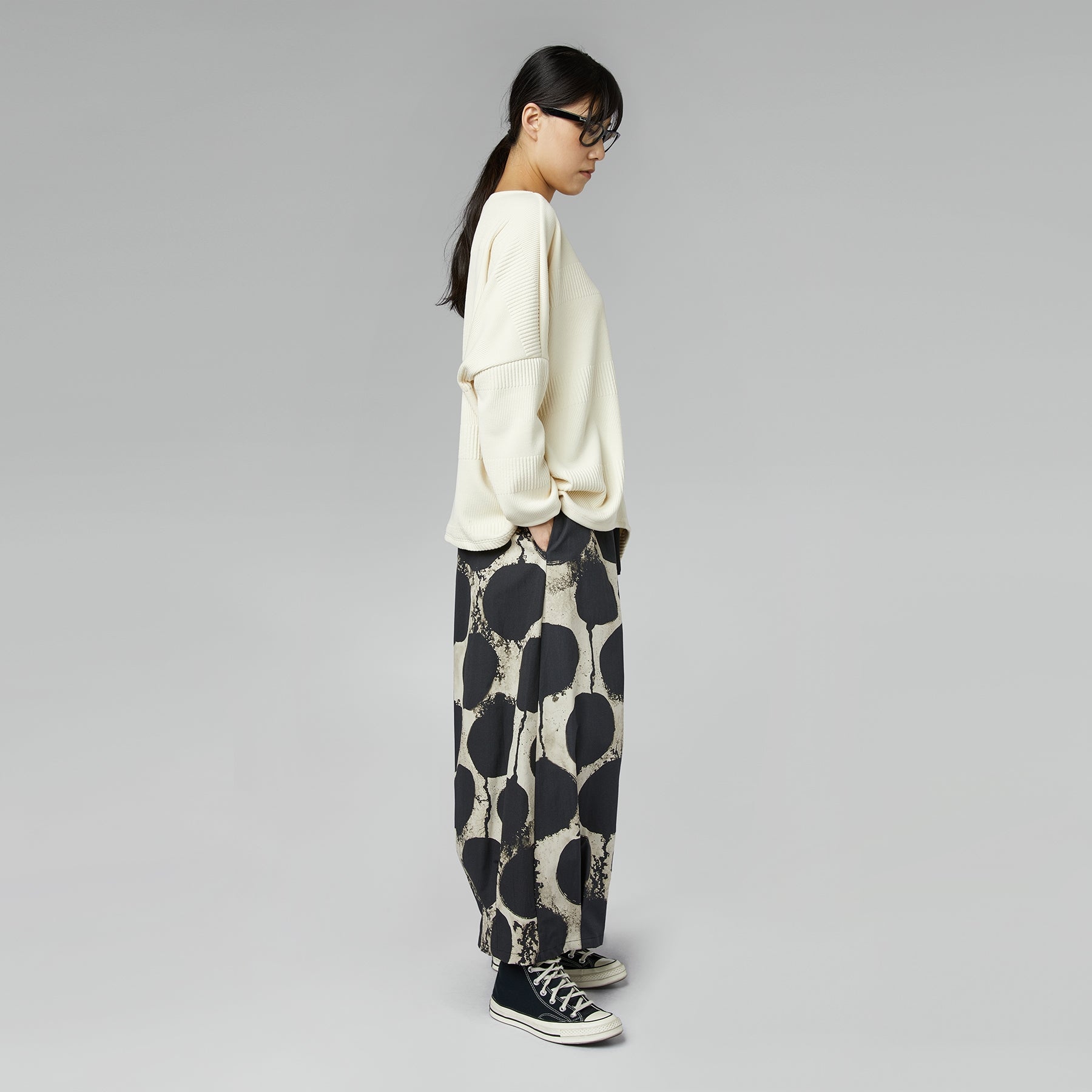 BIG POLKA DOT COTTON TROUSERS