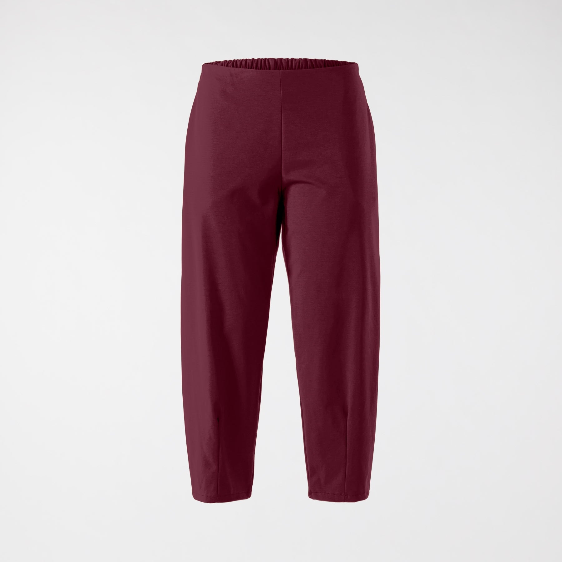 TROUSERS WITH ANKLE PLEATS WINE