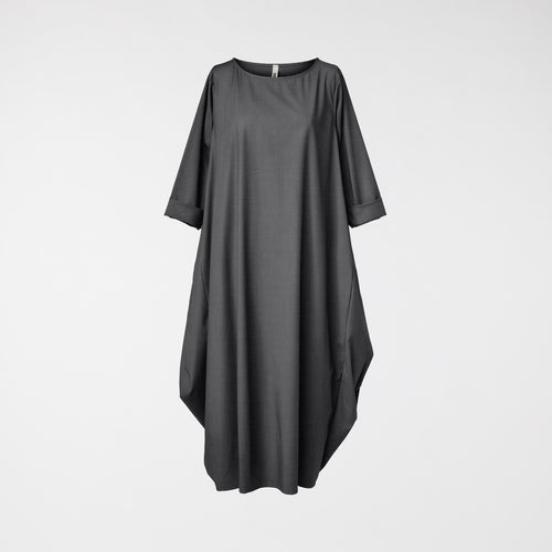 DŁUGA SUKIENKA JAJECZNA SZARA