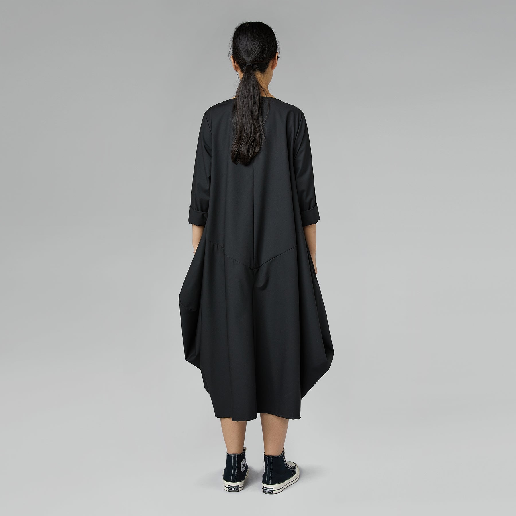 LONG EGG DRESS BLACK