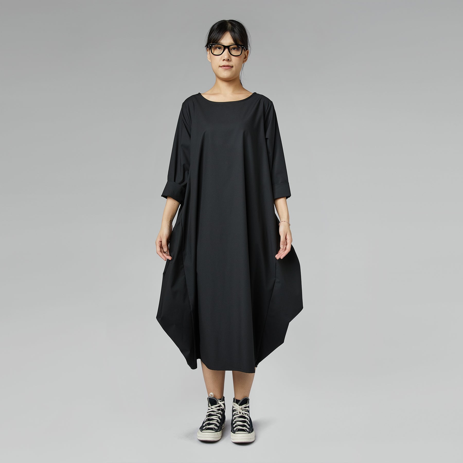 LONG EGG DRESS BLACK