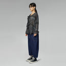 BLUSA SEMI-TRASPARENTE CON ROUCHE NERA