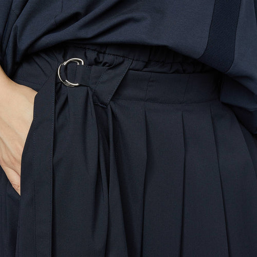 PANTALONI EFFETTO PAREO BLU