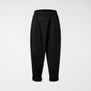 Spodnie z mieszanki wiskozy z zakładkami w kolorze szarym