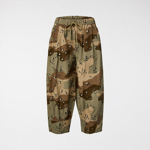 COTTON RIPSTOP PRINTED TROUSERS