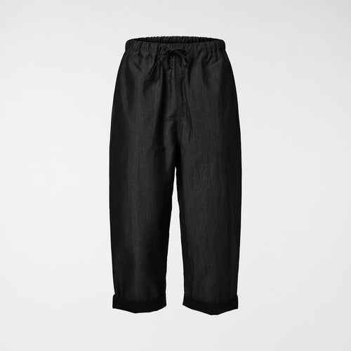 STRAIGHT TROUSERS IN COTTON BLEND BLACK