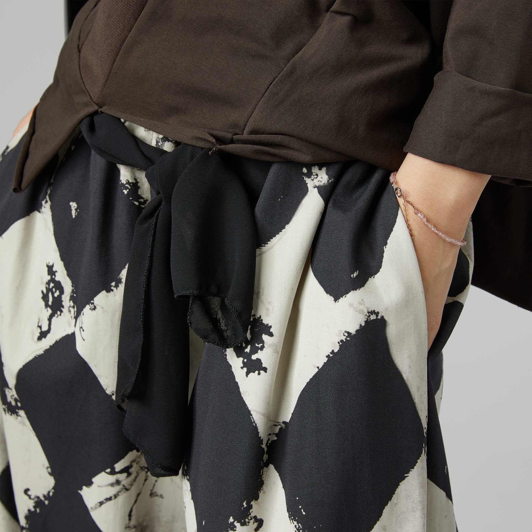 CHECKERBOARD COTTON TROUSERS