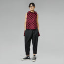 Spodnie z mieszanki wiskozy z zakładkami w kolorze szarym