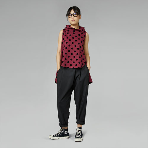 Spodnie z mieszanki wiskozy z zakładkami w kolorze szarym