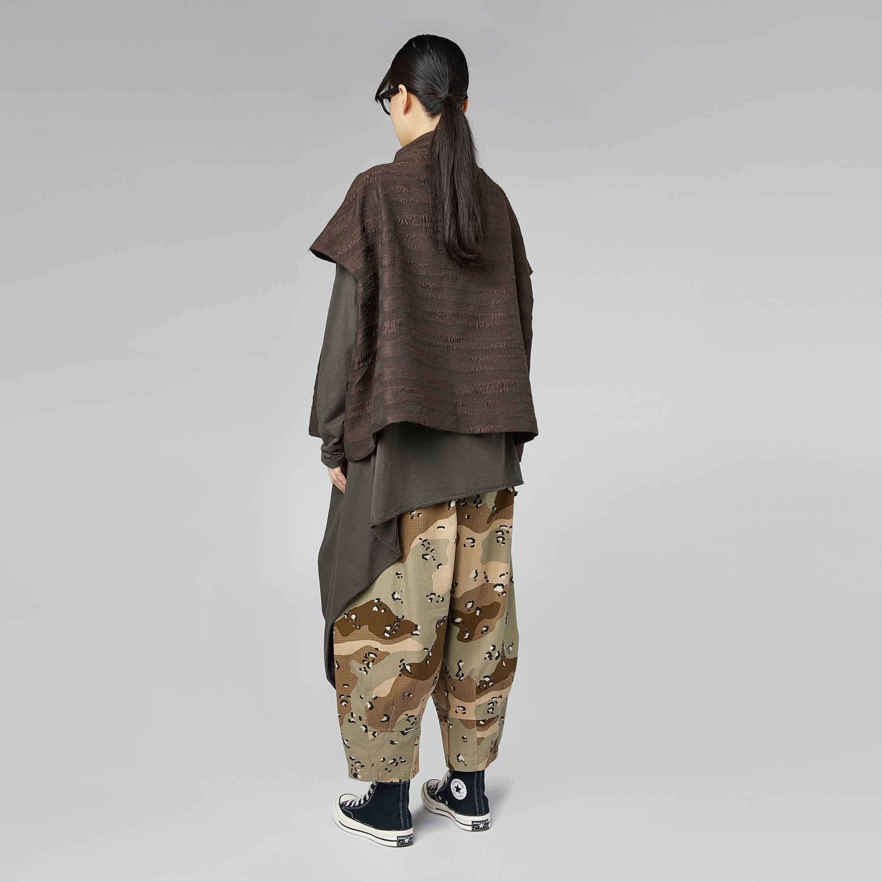 COTTON RIPSTOP PRINTED TROUSERS