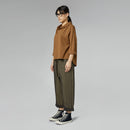 STRAIGHT TROUSERS IN COTTON BLEND BLACK