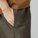 STRAIGHT TROUSERS IN COTTON BLEND BLACK