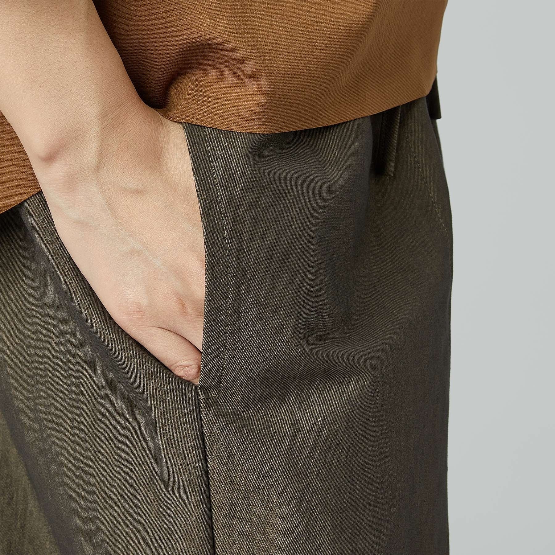 STRAIGHT TROUSERS IN COTTON BLEND BLACK