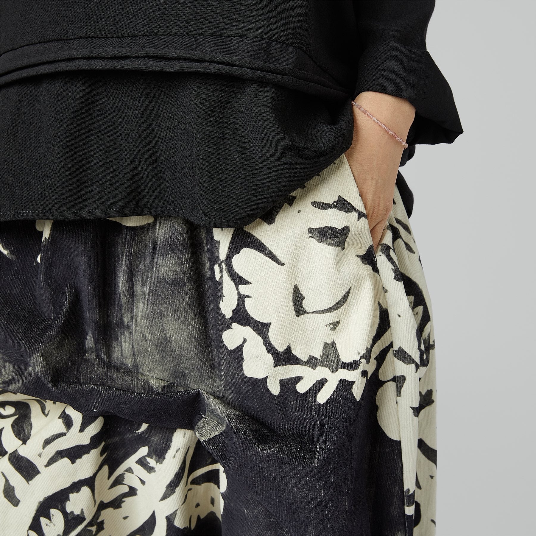 Spodnie bawełniane w prążki