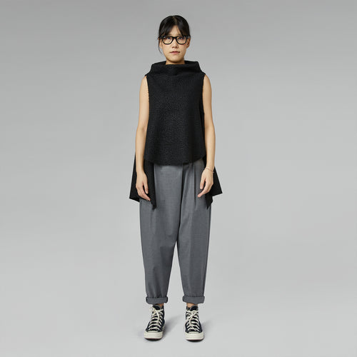 HIGH COLLAR BOUCLÉ WAISTCOAT