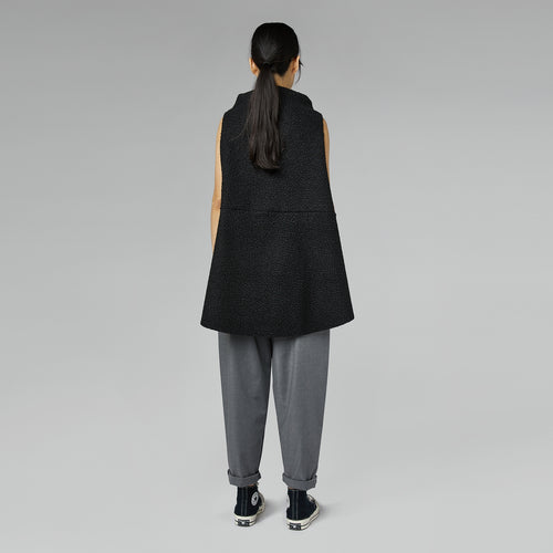 HIGH COLLAR BOUCLÉ WAISTCOAT