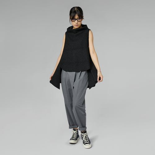 HIGH COLLAR BOUCLÉ WAISTCOAT