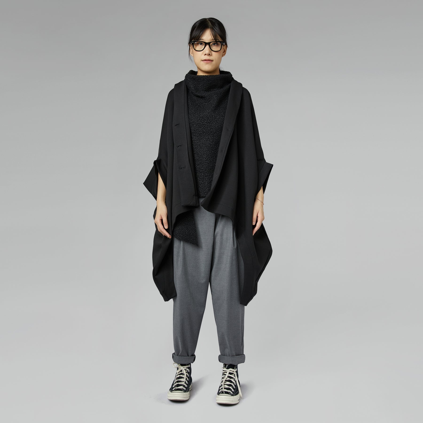 HIGH COLLAR BOUCLÉ WAISTCOAT