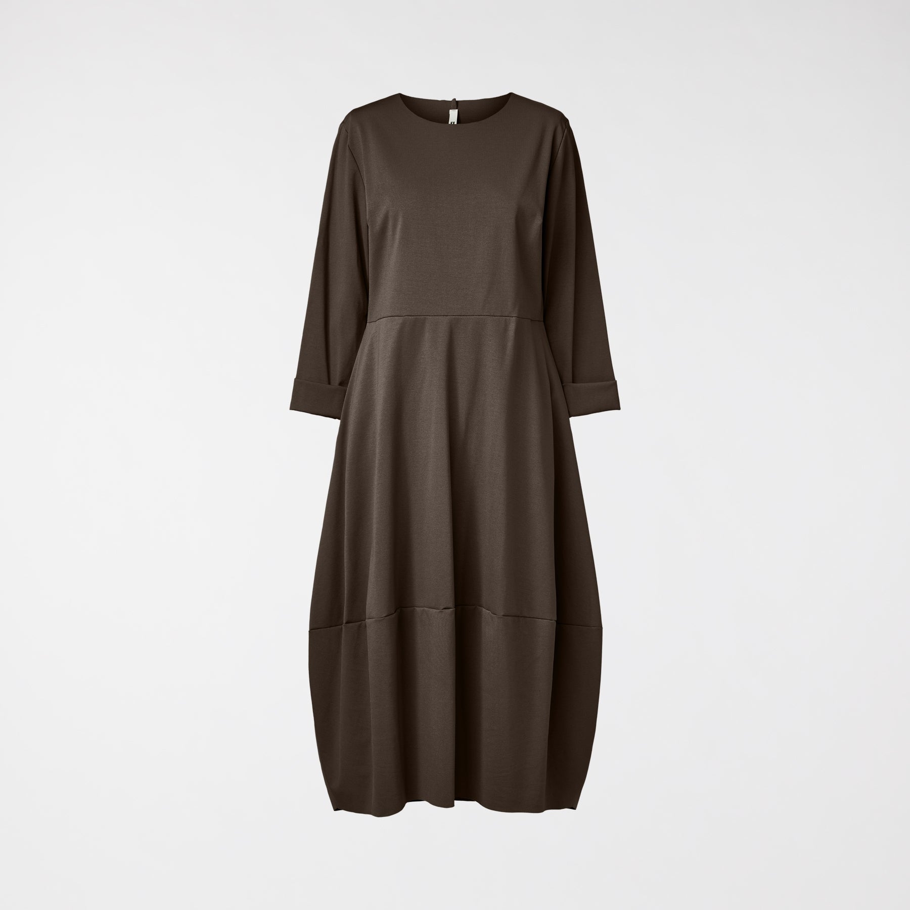 MILAN STITCH DRESS BROWN