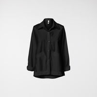 SHIRT WITH APPLIED POCKETS BLACK