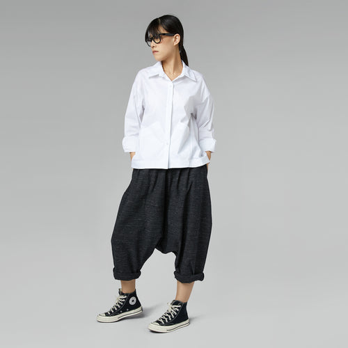 SHIRT WITH APPLIED POCKETS WHITE