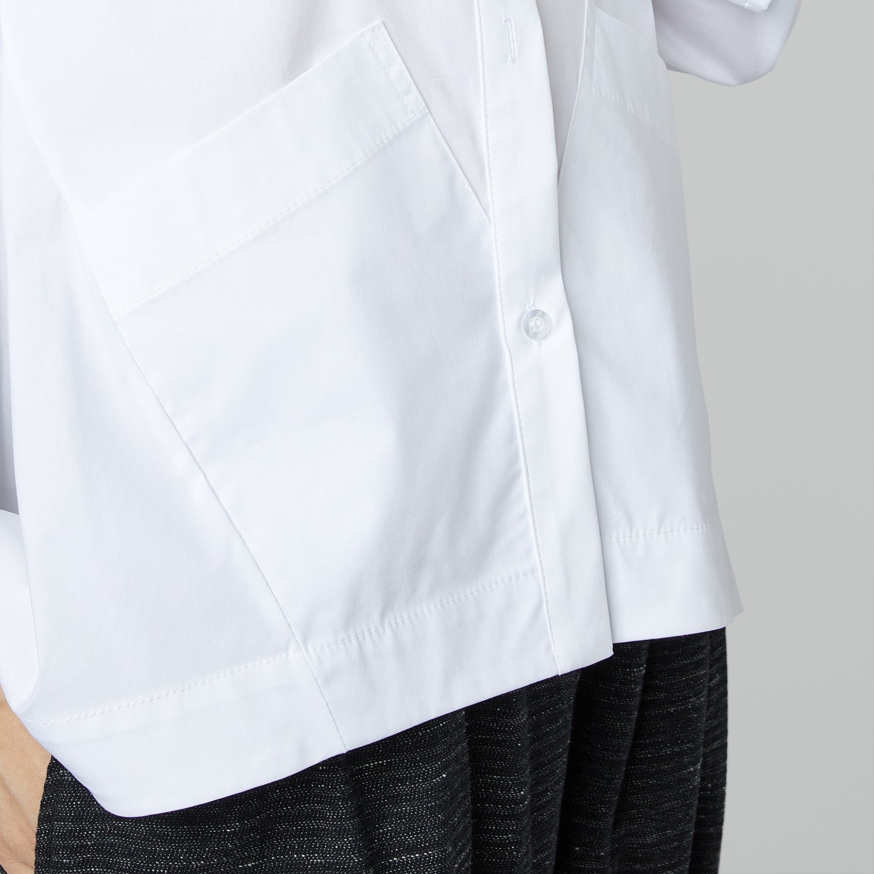 SHIRT WITH APPLIED POCKETS BLUE