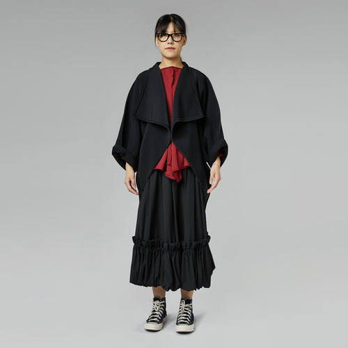 SKIRT WITH ROUCHE HEM