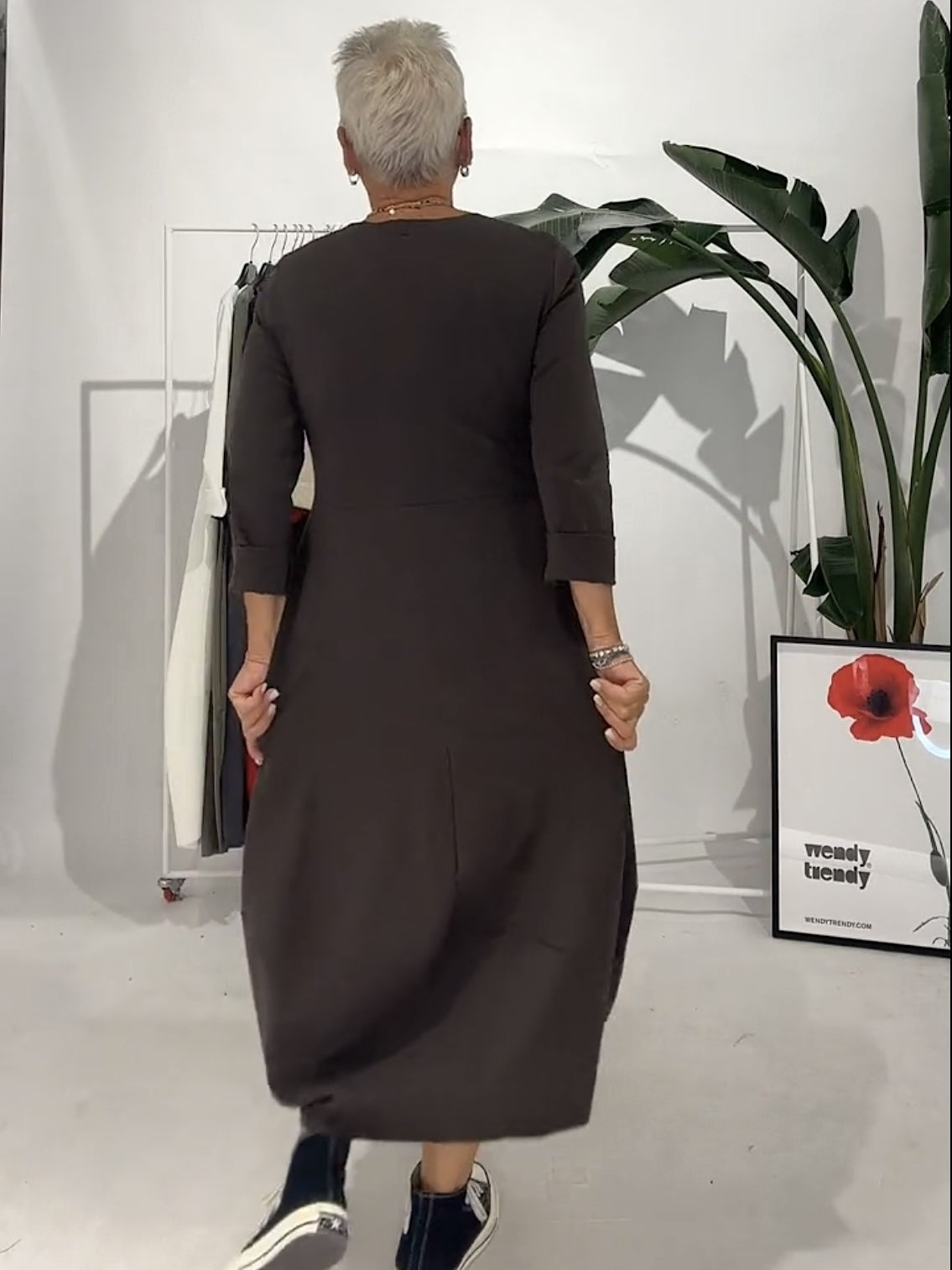 SUKIENKA ZE ŚCIEGIEM MILAN BRĄZOWA