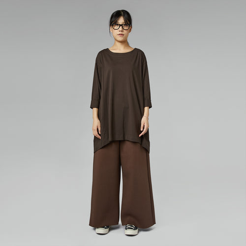 GAUZED SWEATPANTS BROWN