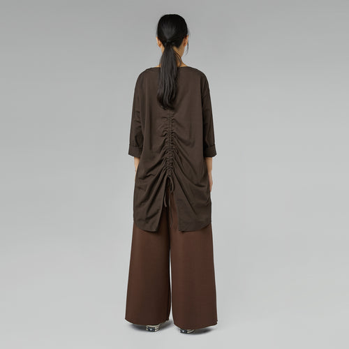 GAUZED SWEATPANTS BROWN