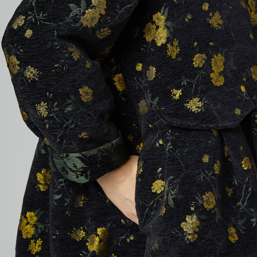 FLOWERED VELVET CARDIGAN