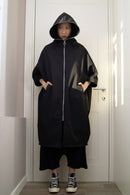LOOSE COAT WITH BAT SLEEVES