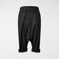 CROPPED TROUSERS WITH PLEATS BLACK