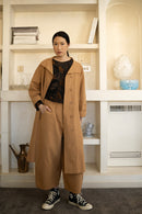 BULKY COTTON COAT APRICOT