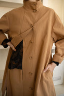 BULKY COTTON COAT APRICOT