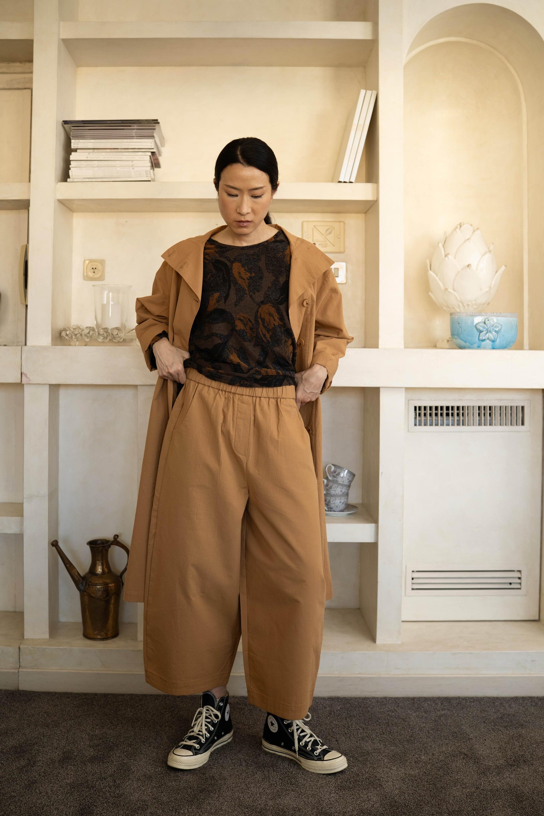 PANTALONES DE ALGODÓN ALBARICOQUE