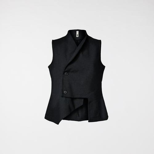 COTTON BLEND TWEED VEST