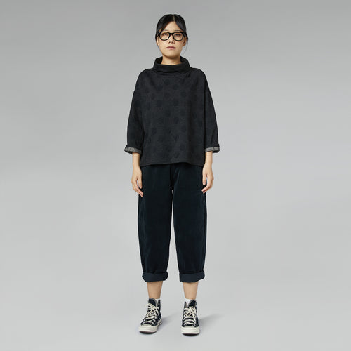 STRAIGHT TROUSERS IN VELVET FABRIC BORDEAUX