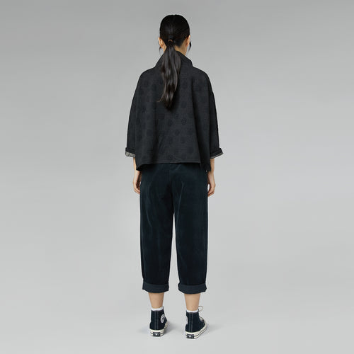 STRAIGHT TROUSERS IN VELVET FABRIC BORDEAUX