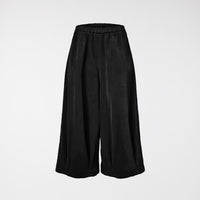 PANTALONI IN VELLUTO CON PIEGHE NERO