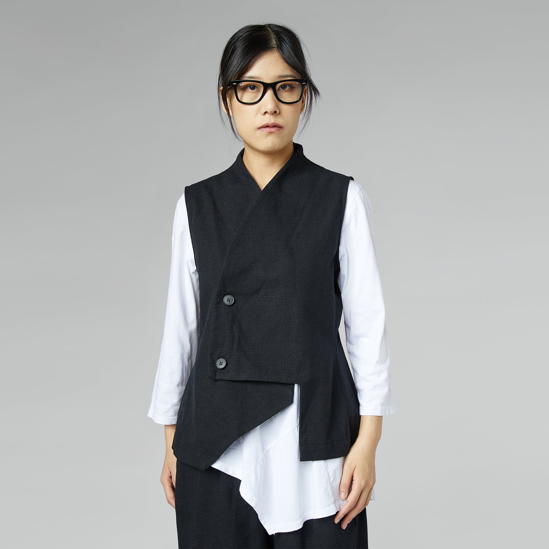 COTTON BLEND TWEED VEST