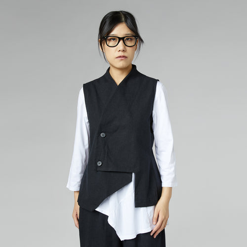 COTTON BLEND TWEED VEST