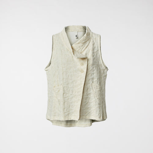 VEST WITH GOLDEN POLKA DOTS