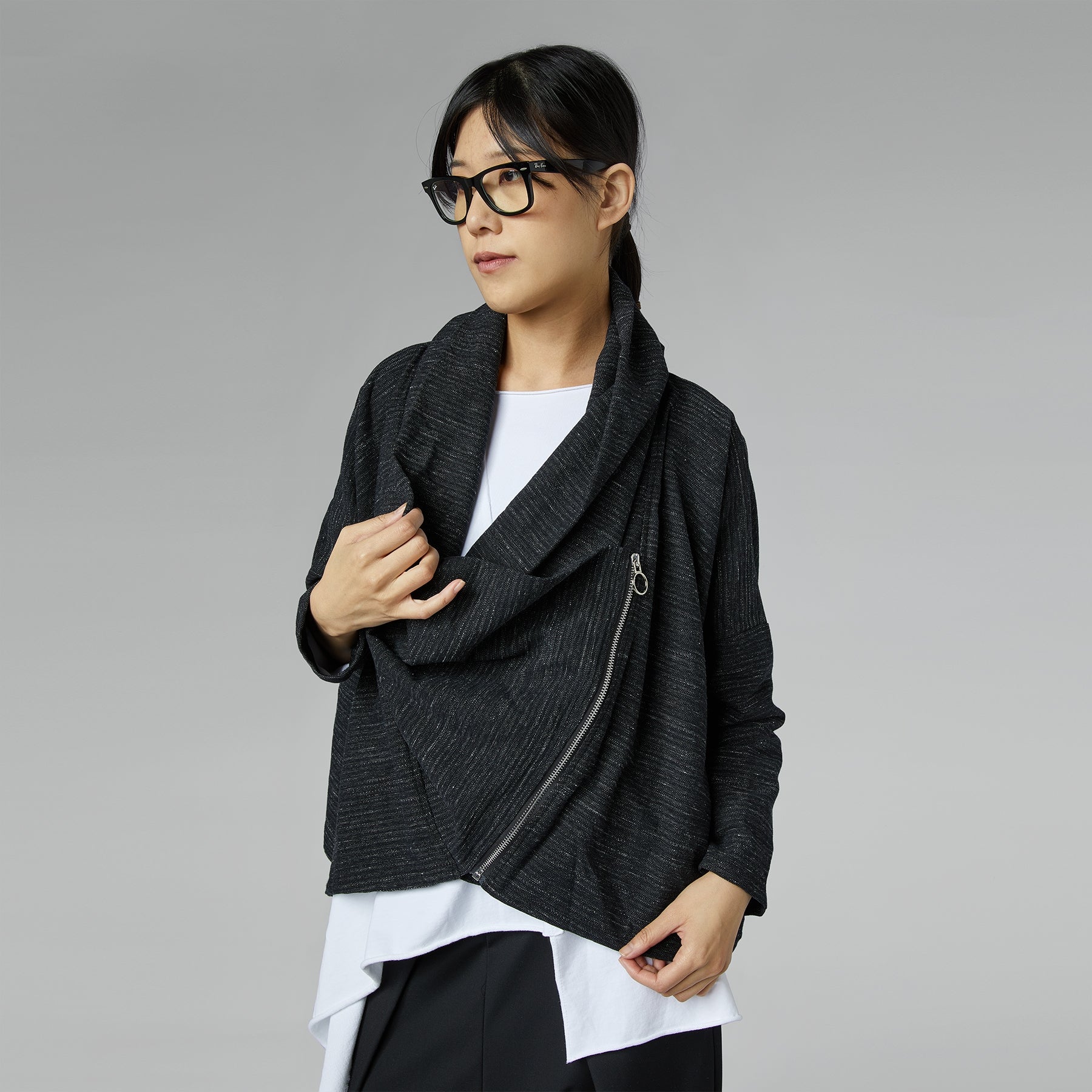 MÉLANGE JACKET WITH SIDE ZIP