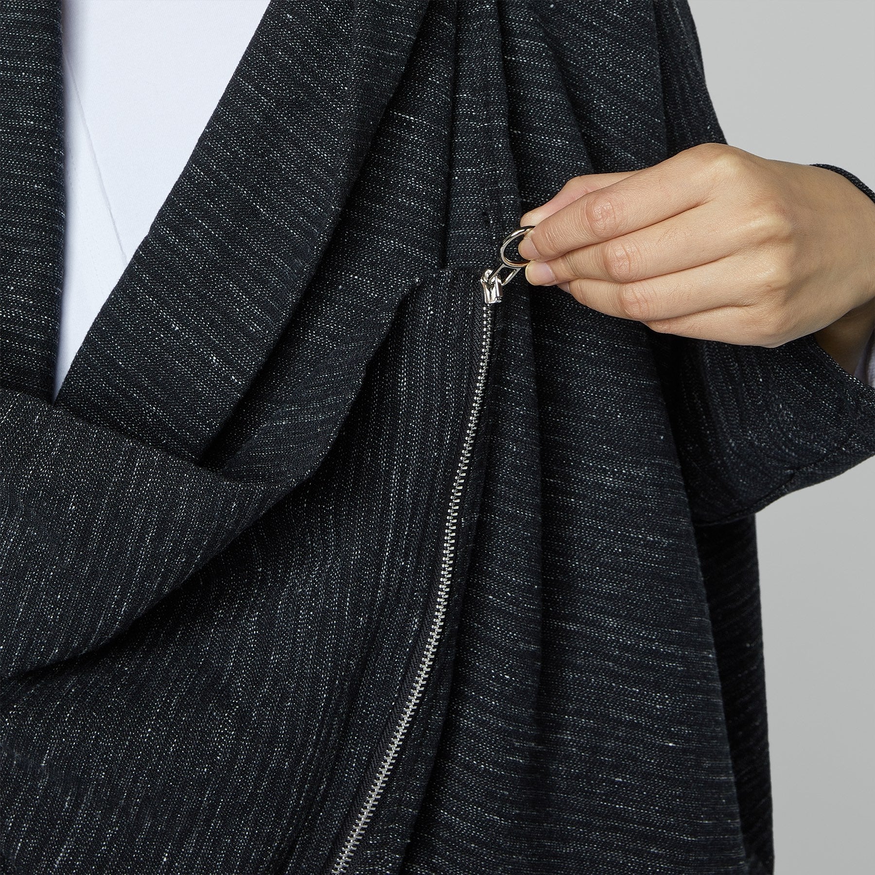 MÉLANGE JACKET WITH SIDE ZIP