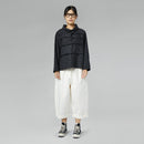 PANTALONI IN COTONE A UOVA ALBICOCCA