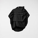 BLUSA PLISADA DE SARGA NEGRO