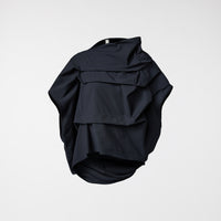 BLUSA PLISADA DE SARGA AZUL