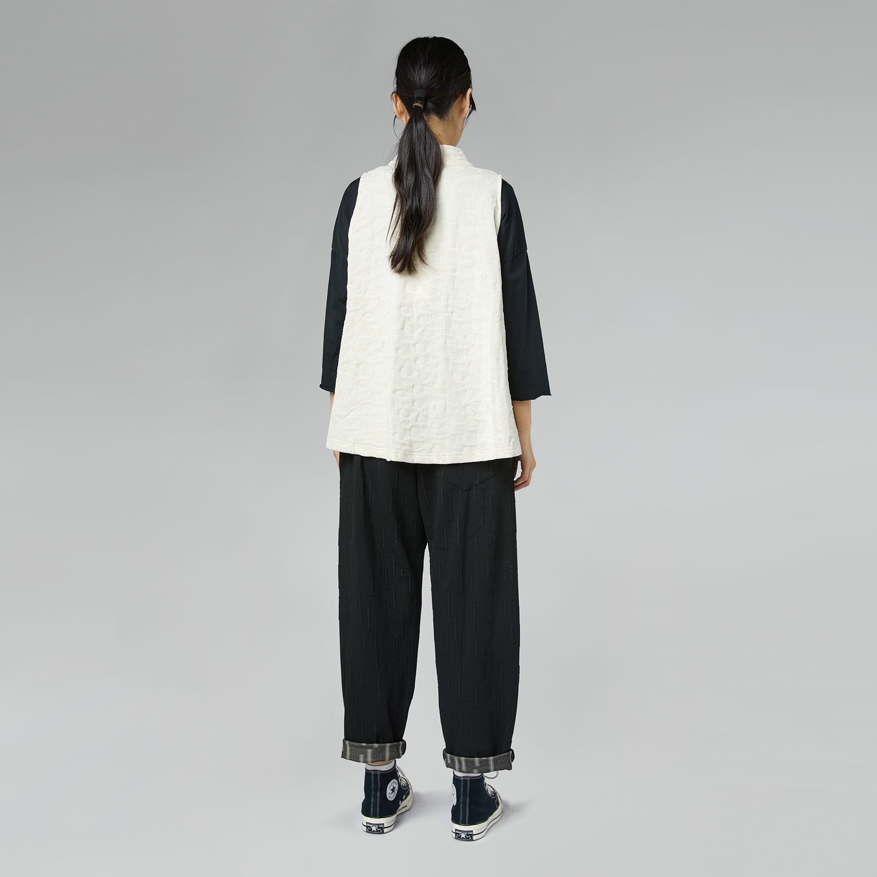 VEST WITH GOLDEN POLKA DOTS