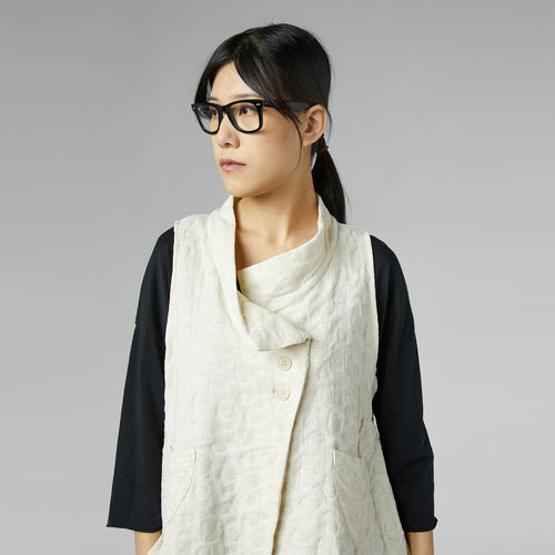 VEST WITH GOLDEN POLKA DOTS